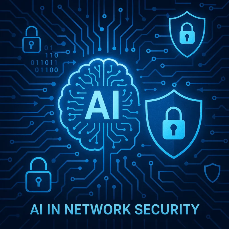 AI in network security illustration